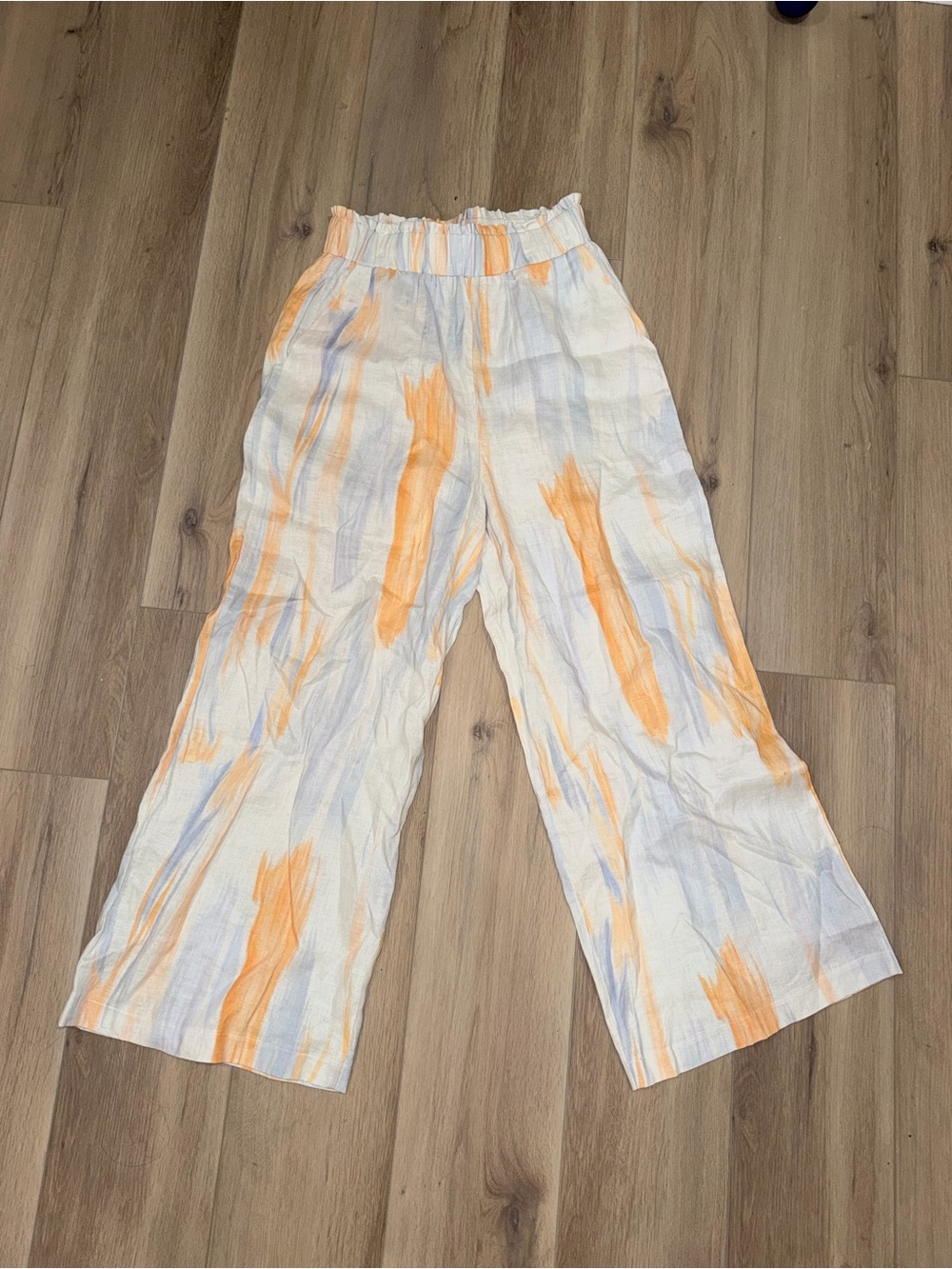 Little Lies 100% Linen wide-leg pants